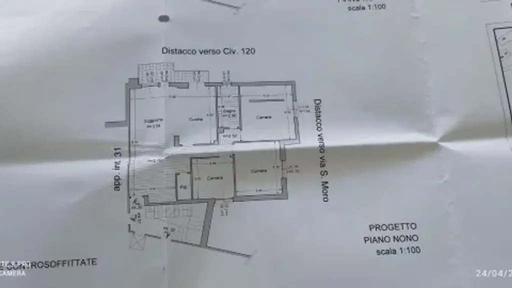 Plan - Rearranged Apartment with Balcony in Genoa