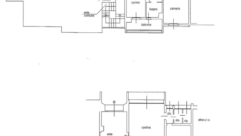 Plan - Apartment with Three Entrances in Basiglio