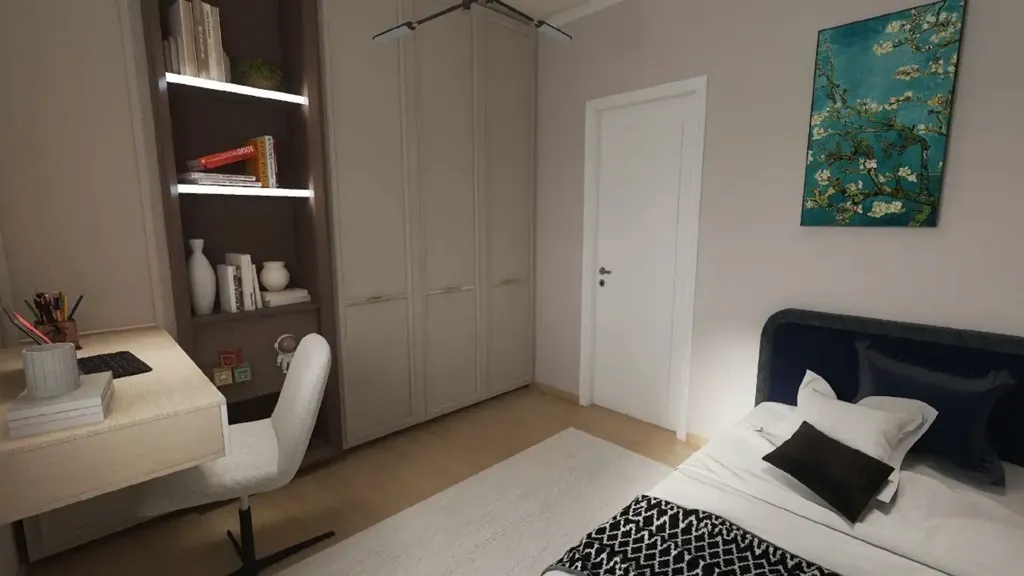 Chambres - Appartement 4 pièces à IT