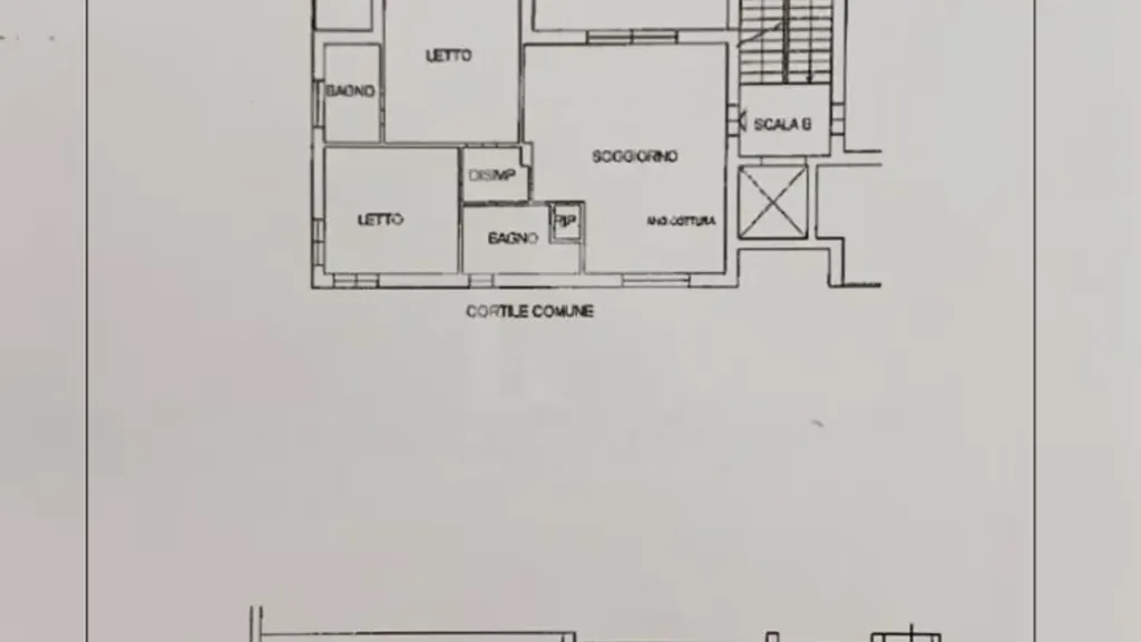 Plan - Modern Trilocale with Terrace in Milan