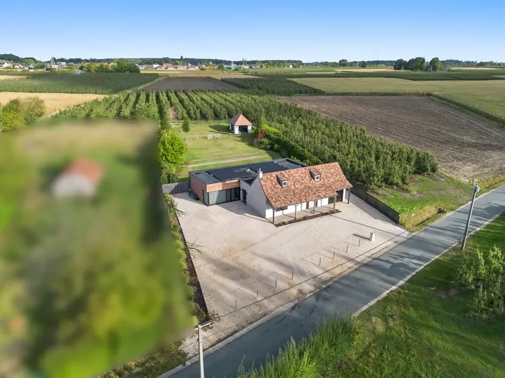 Vue aérienne - Villa avec jardin dans quartier résidentiel à Sint-Truiden