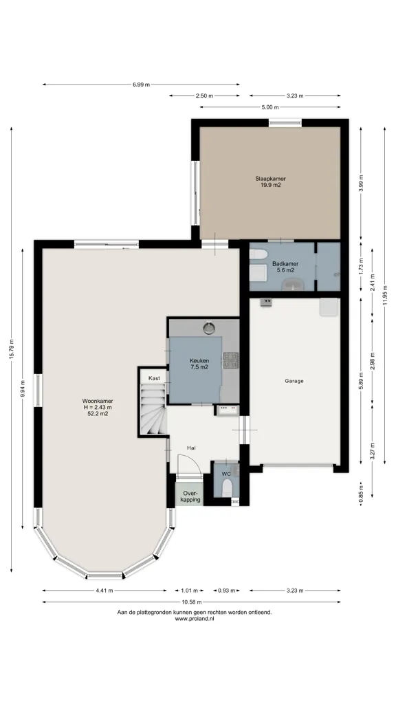Floor Plan - 4-room house in Assen
