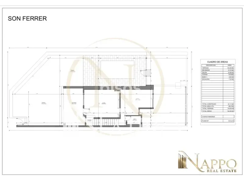 Plan - Four-Bedroom Linked House with Pool in Son Ferrer