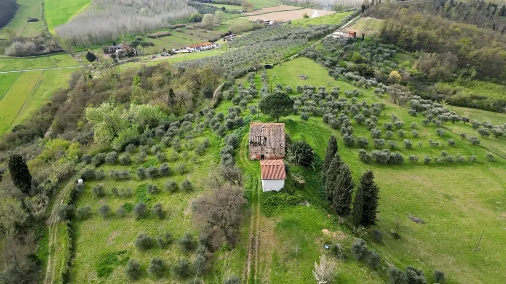 Aerial - Rustic Property with Historic Convent in Fucecchio