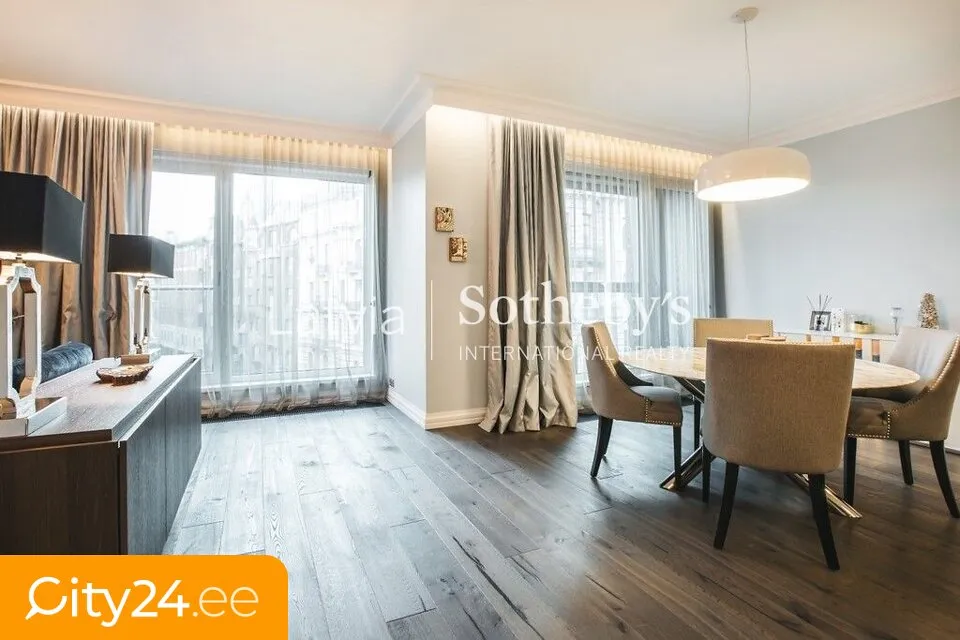 Sala da pranzo - Fully Furnished Flat with Balcony in Riga Centre