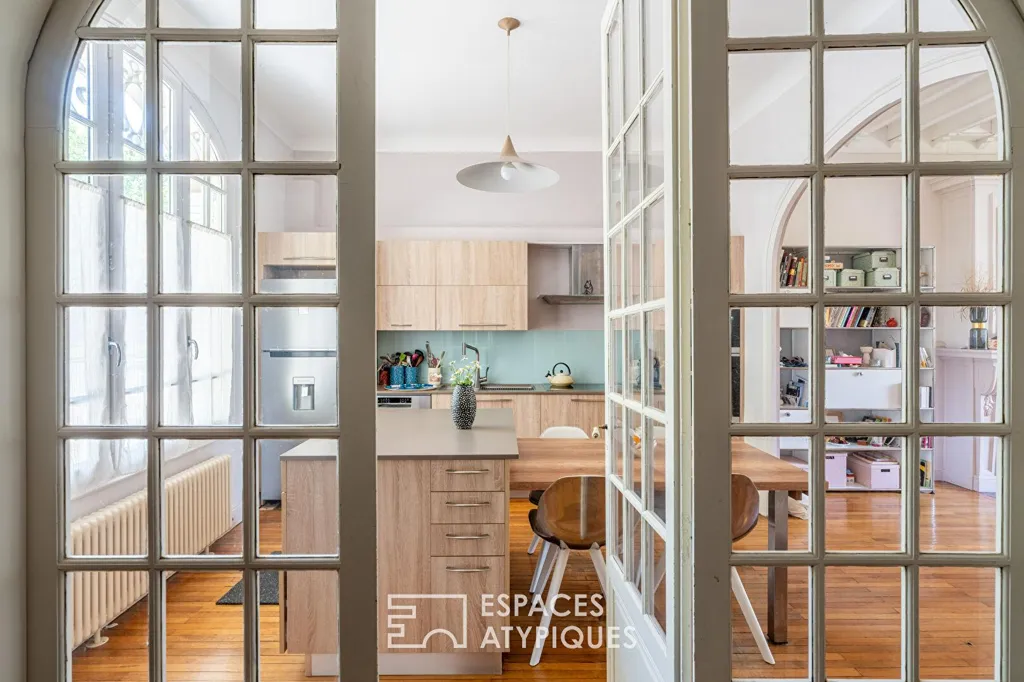 Kitchen - Art Deco Townhouse with Garden in Tours