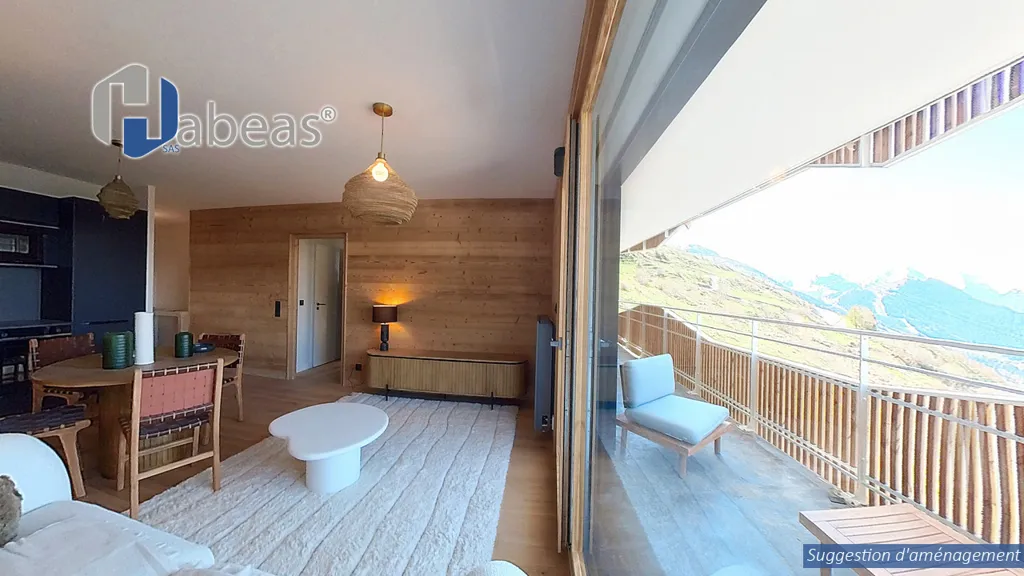 Soggiorno - Apartment with Balcony and Ski Locker in Alpe d'Huez