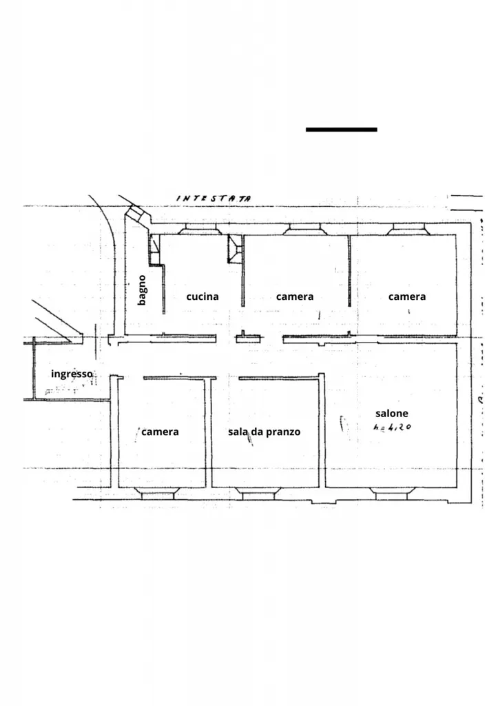 Floor Plan - Historic Apartment with Views in Bologna Centre