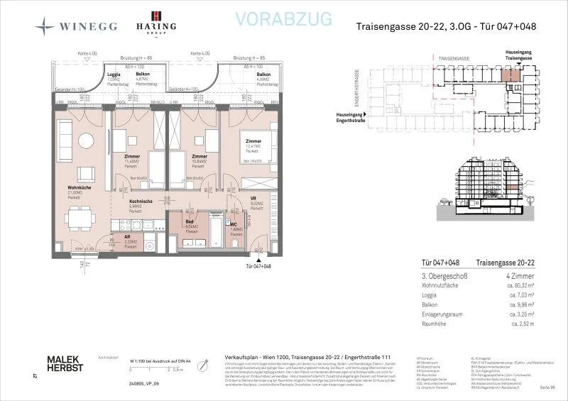 Planimetria - Modern Apartments with Donau View in Brigittenau