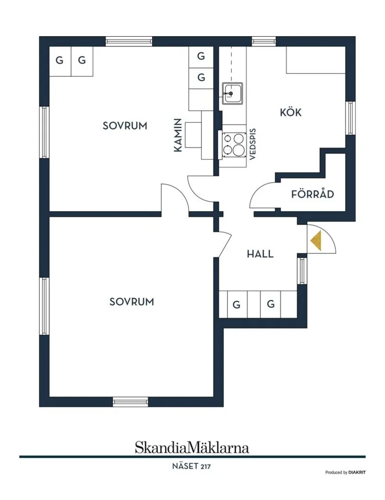 Floor Plan - Renovation-Ready Plot with Lake Access near Örebro