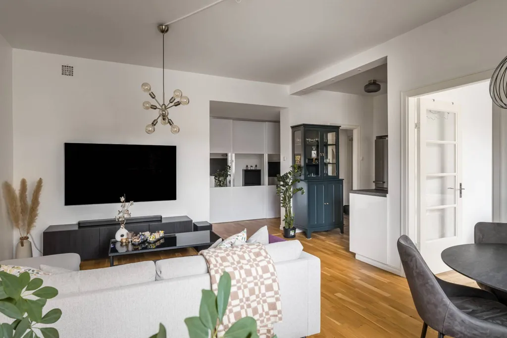 Living Room - Renovated Apartment with Balcony in Örebro