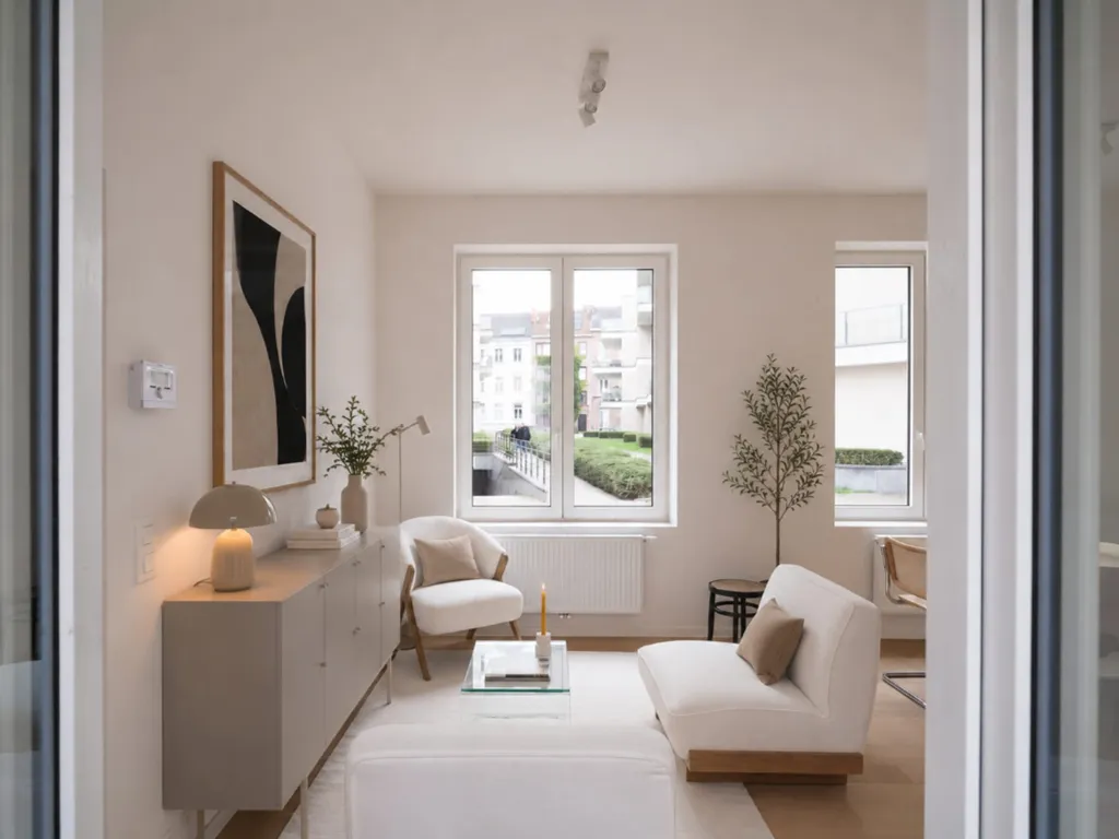 Living Room - Renovated 1-Bedroom with Courtyard in Gent Zuid