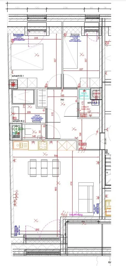 Plan - Appartement de rez-de-chaussée avec terrasse à Lokeren