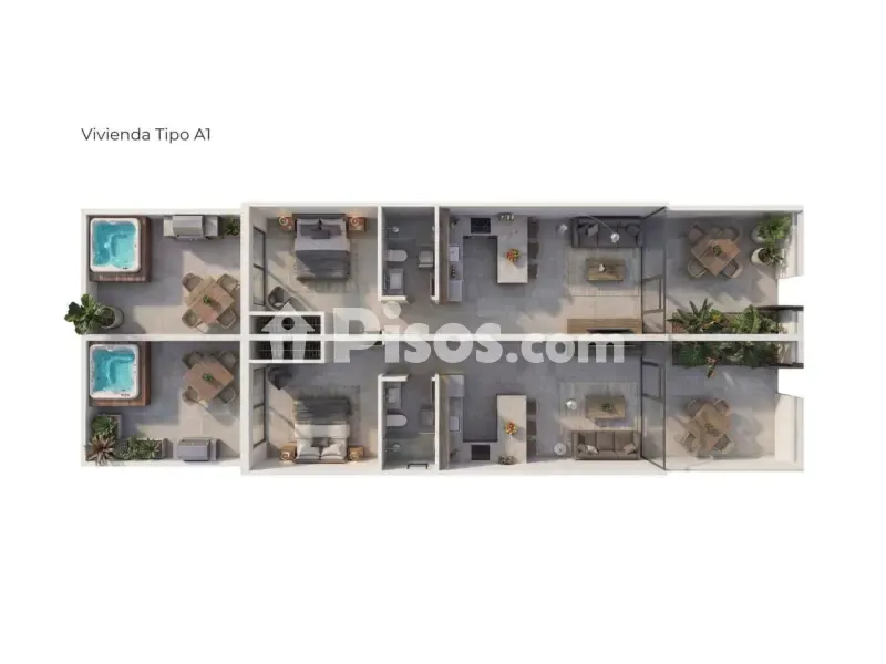 Plaan - Contemporary Apartment with Private Pool in Vera Playa