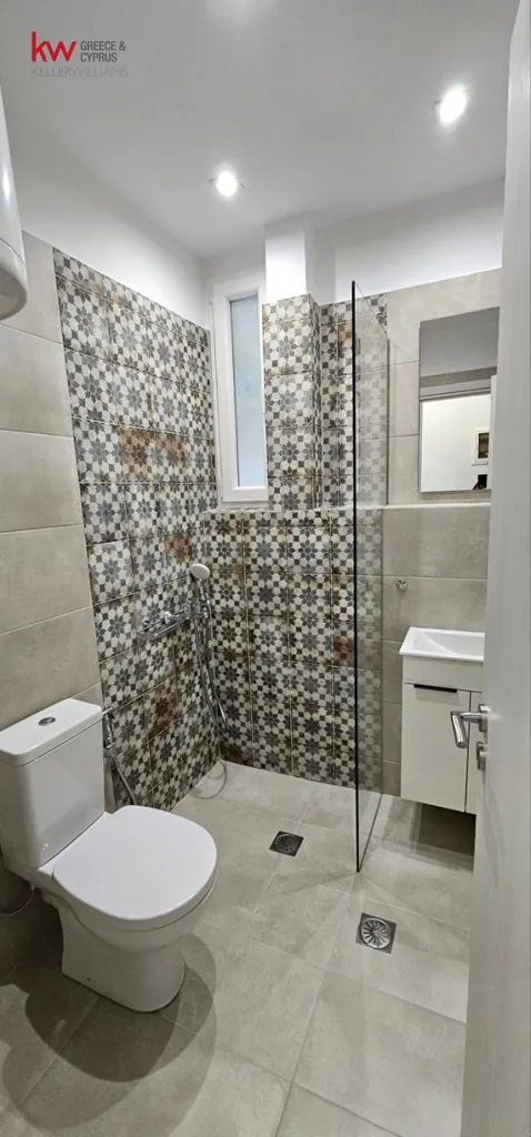 Bathrooms - Renovated Studio with Metro Access in Upper Cholargos