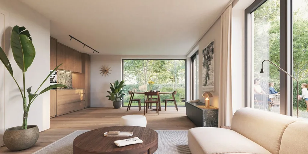Living Room - Modern Apartments with Shops in Ravels