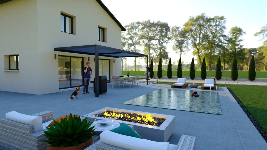 Maison Contemporaine avec Grand Terrain à Solaize