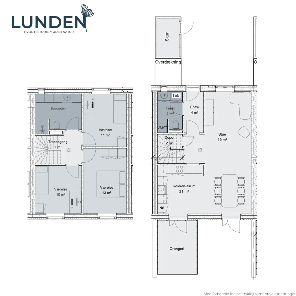 Plaan - 4-Bed Apartment with Garden in Agedrup