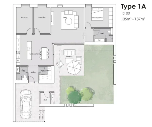 Floor Plan - Architectural Garden House in Viborg