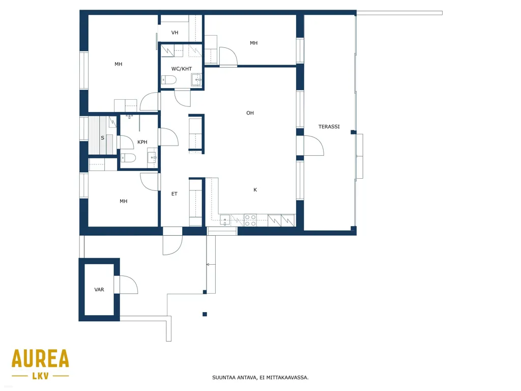 Plan - Modern House with Terrace in Soittajankangas, Oulu