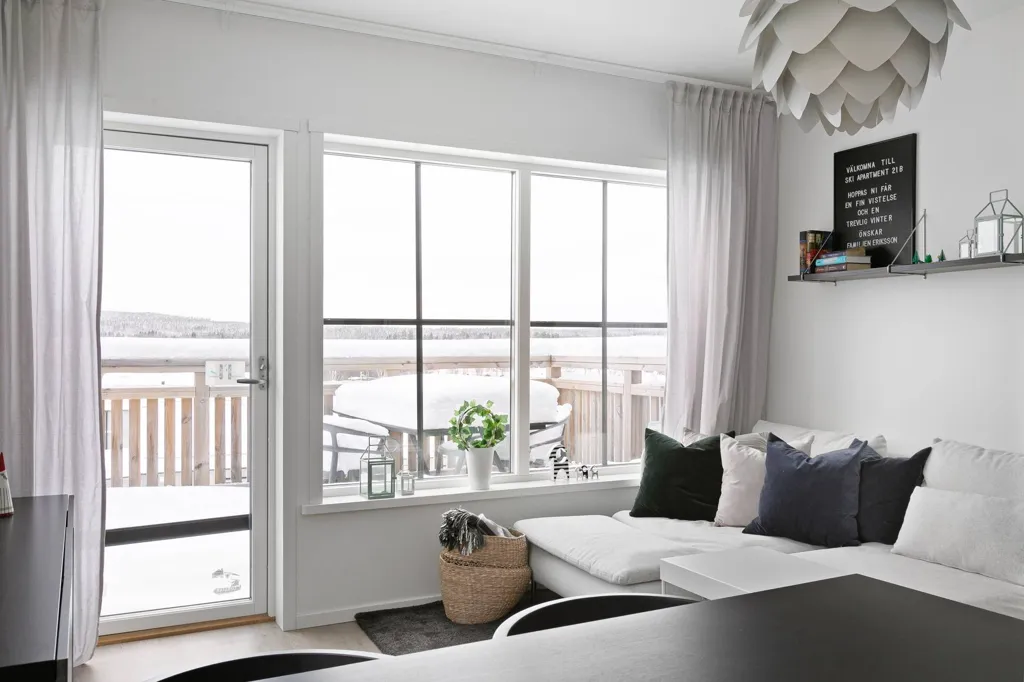 Sala da pranzo - Ski Apartment with Mountain View in Sandviken