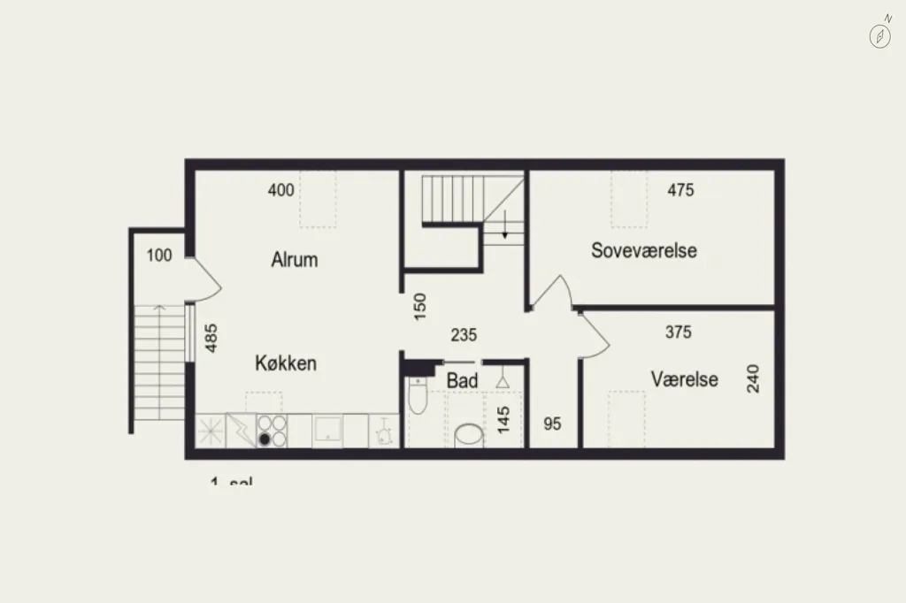 Plan - Fenced Villa with Garden in Solrød Strand