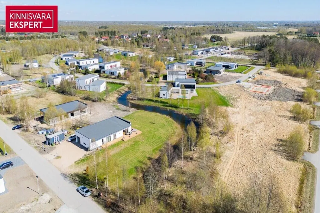 Vue aérienne - New Detached House with Garage in Pärnu