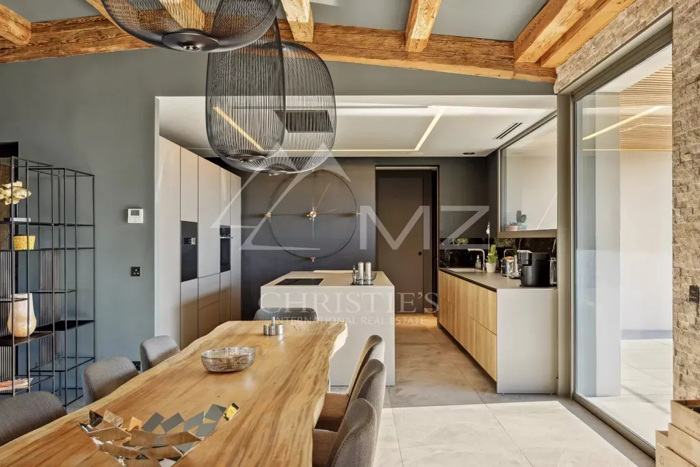 Cuisine - Villa Contemporaine avec Vue Mer près de Cannes