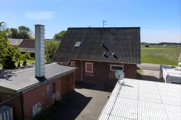 Aerial - Villa with South-Facing Terrace in Ørsted