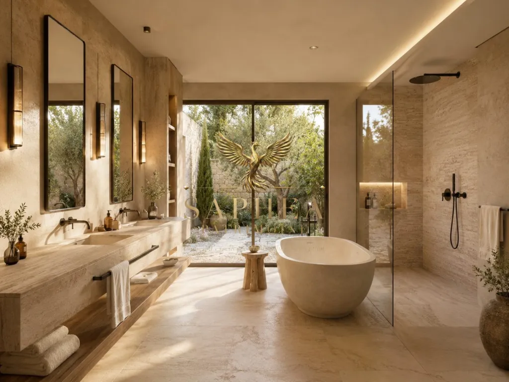 Salles de bain - Villa d'Architecte Contemporaine à La Cadière-d'Azur