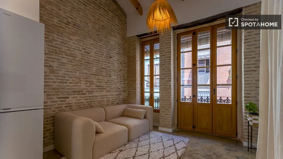 Séjour - Furnished Flat with Terrace in Cabanyal-Canyamelar