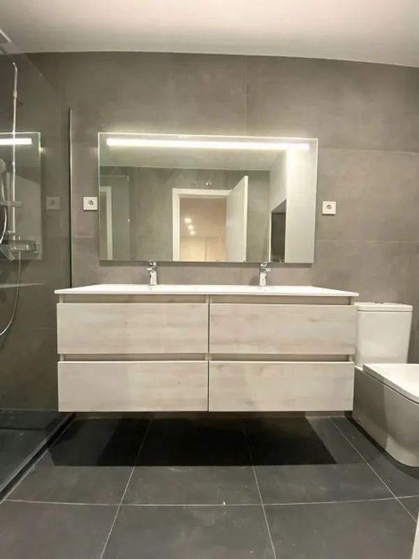 Salles de bain - 1-Bedroom Flat with Air Conditioning in Salamanca