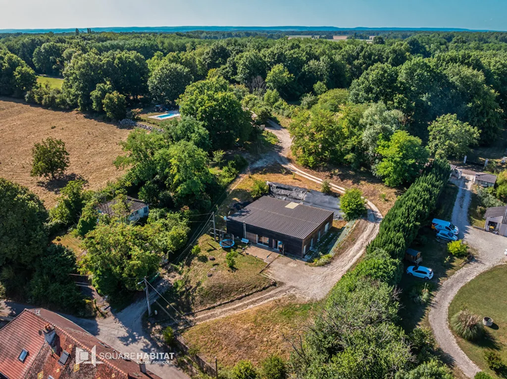 Aerial - Renovated House with Garden in Glanon