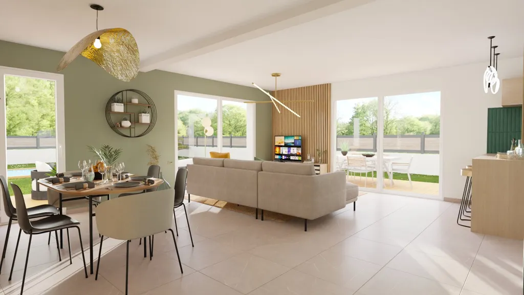 New 4-Piece House with Garage in Chalain-le-Comtal