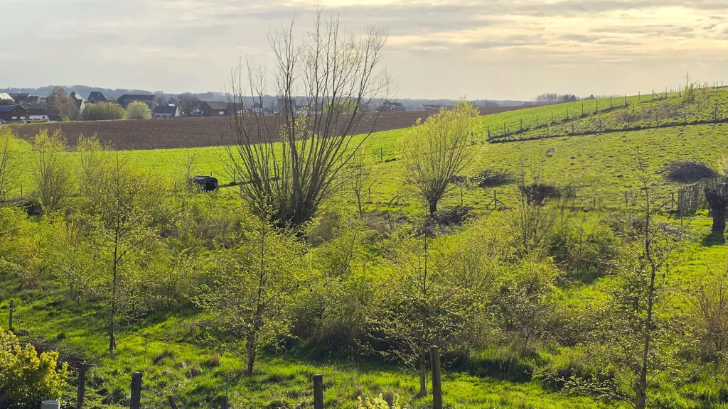 Vue aérienne - Maison Rénovée avec Vue Panoramique à Vollezele