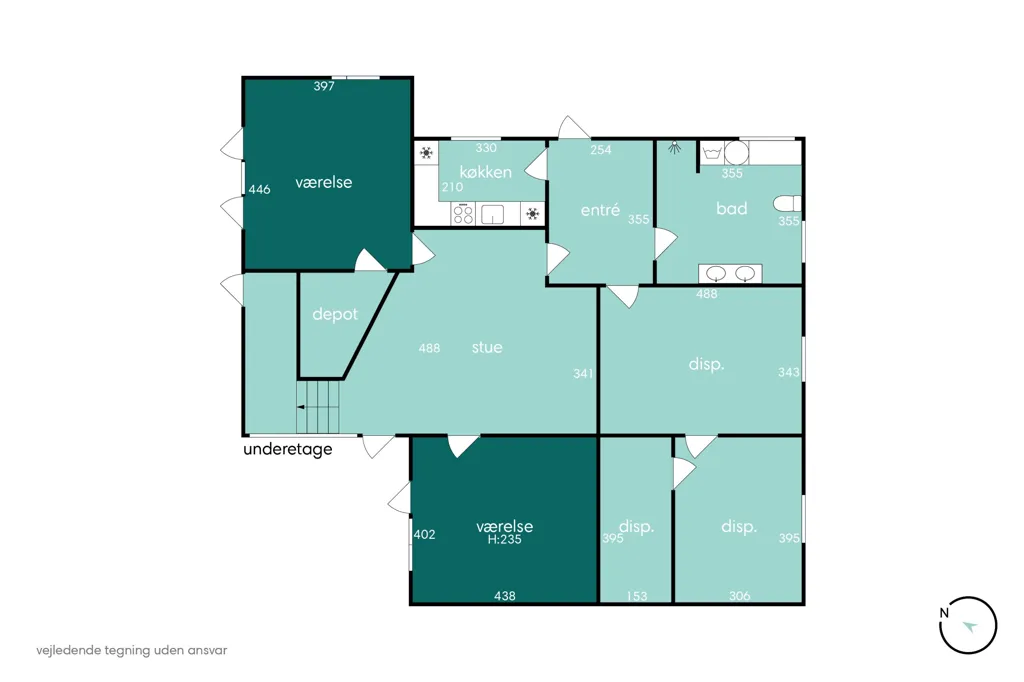 Floor Plan - 1952 Villa with Garden in Gentofte