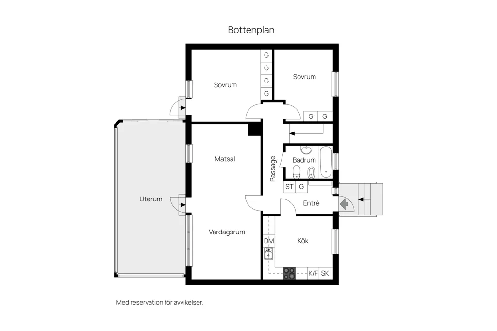 Plaan - One-Storey Villa with Large Corner Plot in Hasslöv