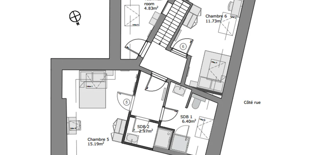 Plaan - Duplex with Terrace in Oudergem