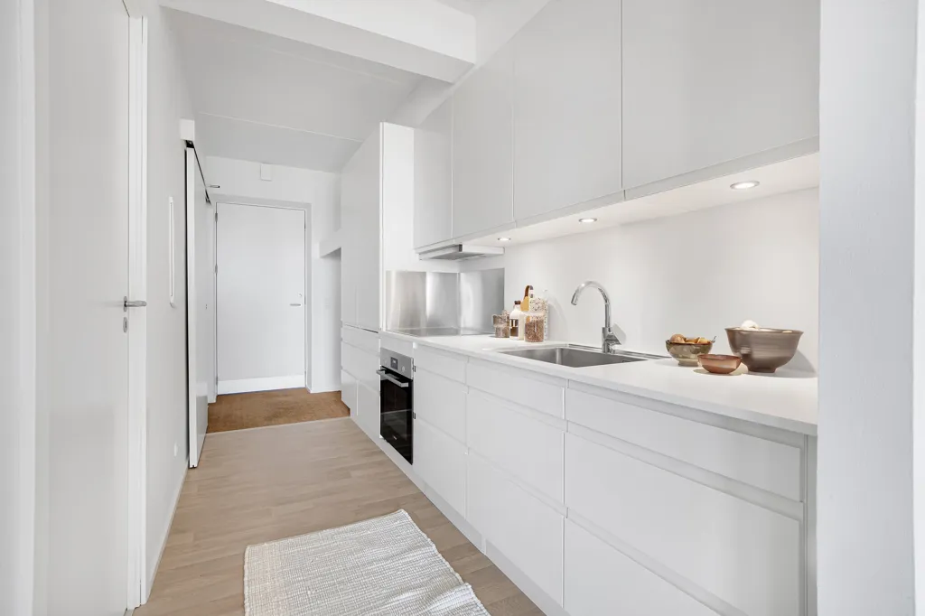 Cuisine - Modern Apartment with Garden Access in Aarhus