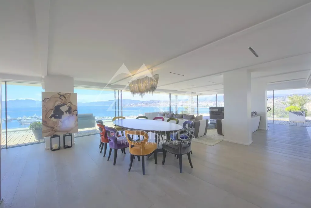 Salle à manger - Penthouse Unique avec Vue Panoramique sur la Croisette à Cannes