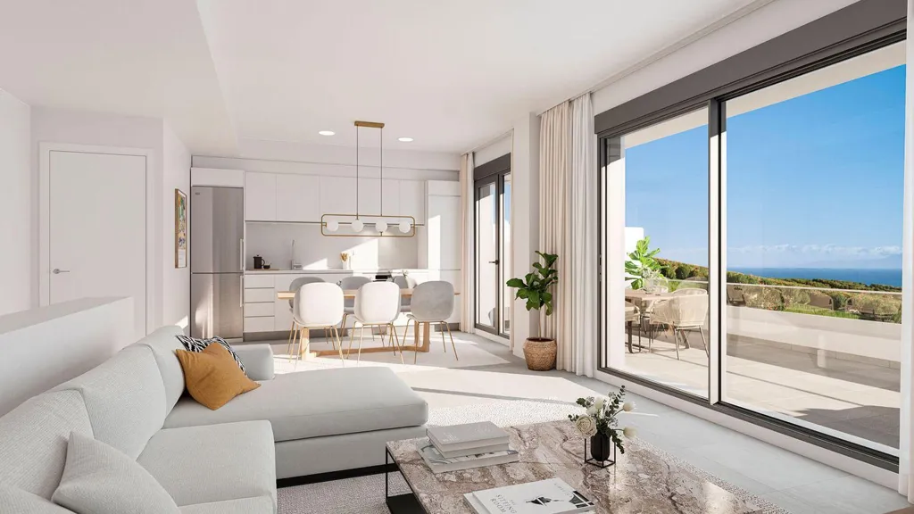 Séjour - Semi-Detached Home with Sea View in Chullera, Manilva