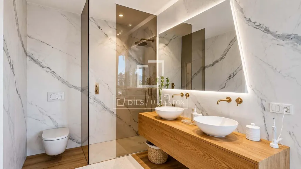 Salles de bain - Semi-Detached Villa with Pool in Miramon, Donostia