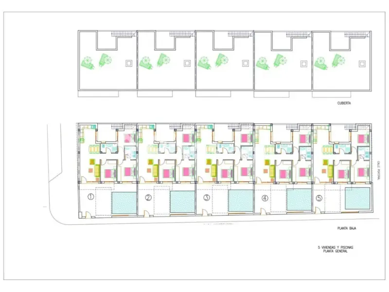 Plaan - Contemporary Semi-detached with Pool in Avileses