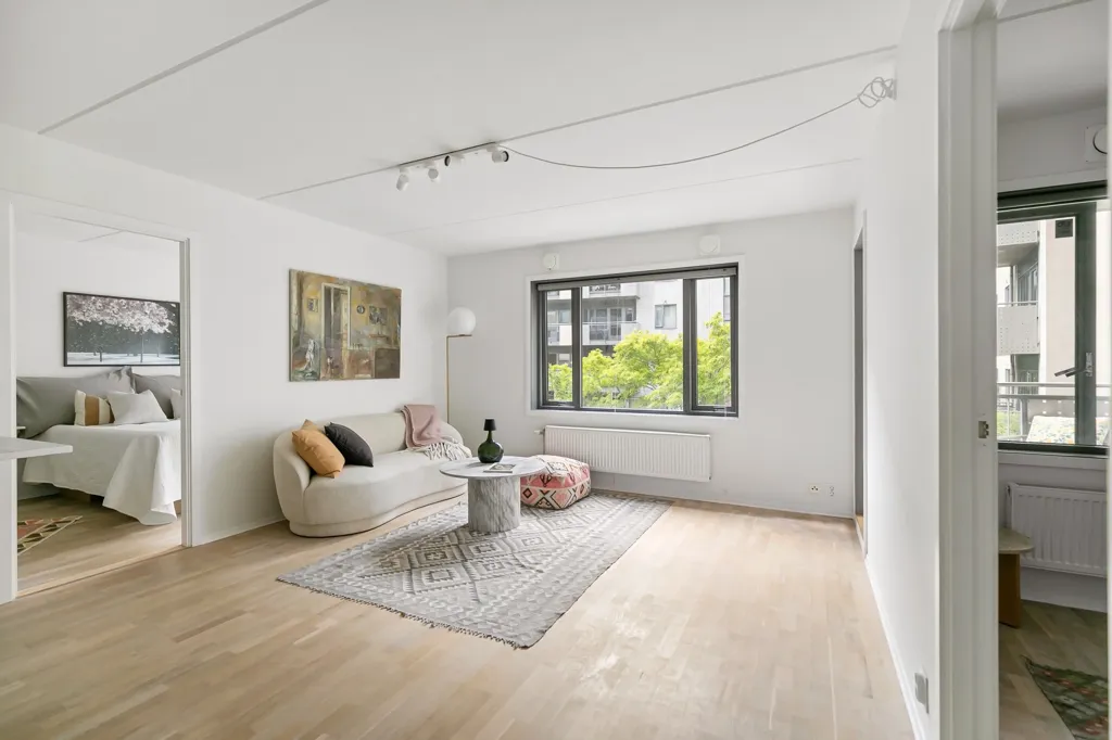 Soggiorno - 3-Bedroom Apartment with Balcony in Grünerløkka