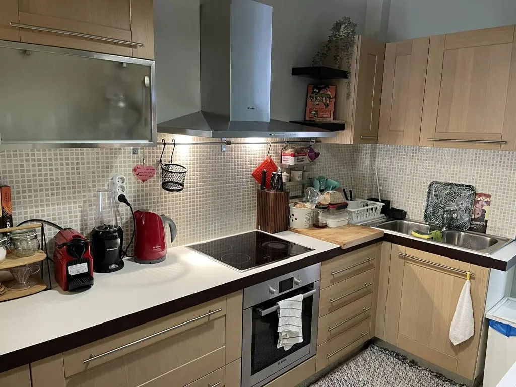 Cuisine - Flat with Panoramic View in Piraeus