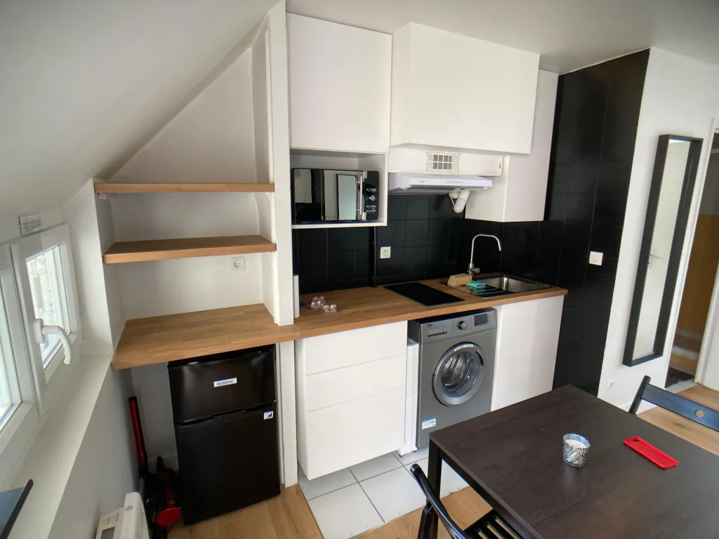 Cuisine - Studio Meublé avec Vue sur la Bastille à Grenoble