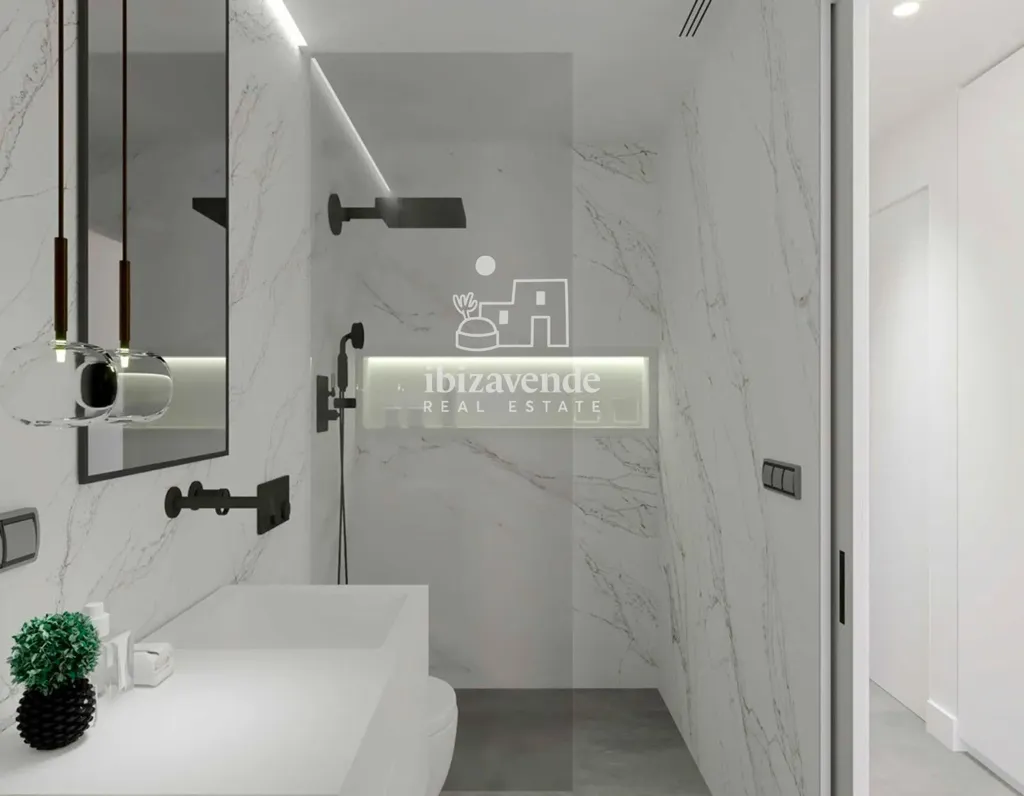 Salles de bain - New Build Apartment with Sea View in San Antonio