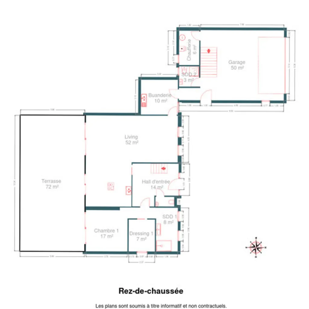 Plan - Villa avec Jacuzzi et Suites à Sougnée-Remouchamps