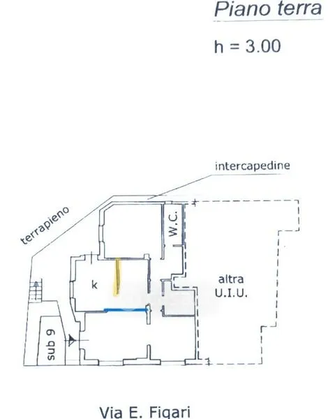 Plan - Rustic Penthouse with South Terrace in Camogli