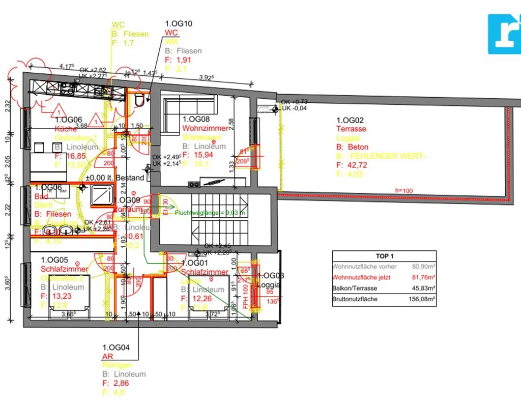 Plan - First Occupation Flat with Terrace in Mattersburg